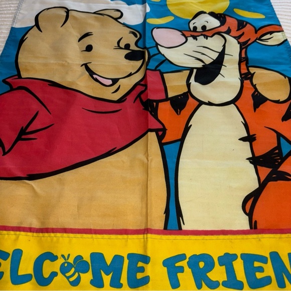 Winnie The Pooh & Tigger Outdoor Flag Welcome‎ Friends Vintage 29”x41” - Picture 4 of 7
